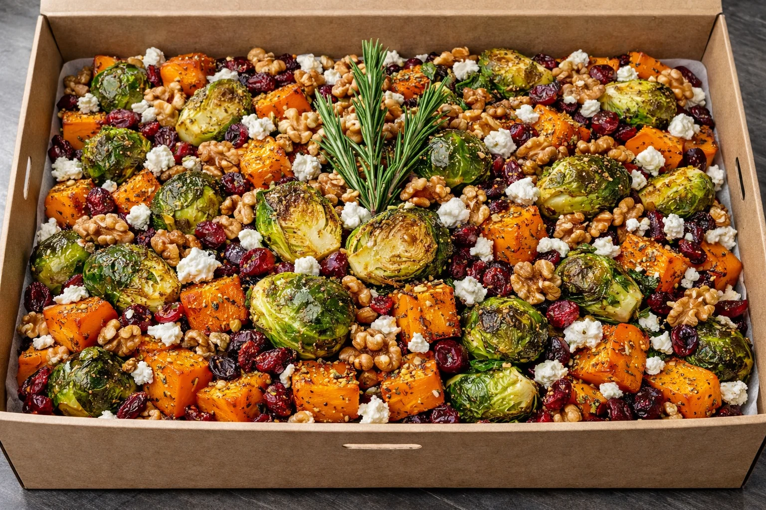 Roasted Pumpkin & Brussels Sprout Salad